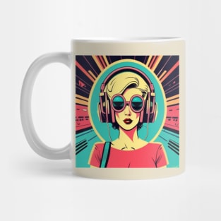 Aesthetic Pink Pop Art Retrofuturism Music Genius Mug